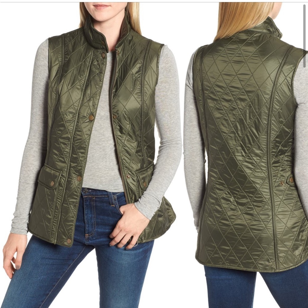 Barbour Olive Quilted Vest Wray Gilet